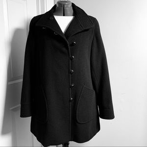 OSCAR DE LA RENTA WOOL/ANGORA BLEND COAT